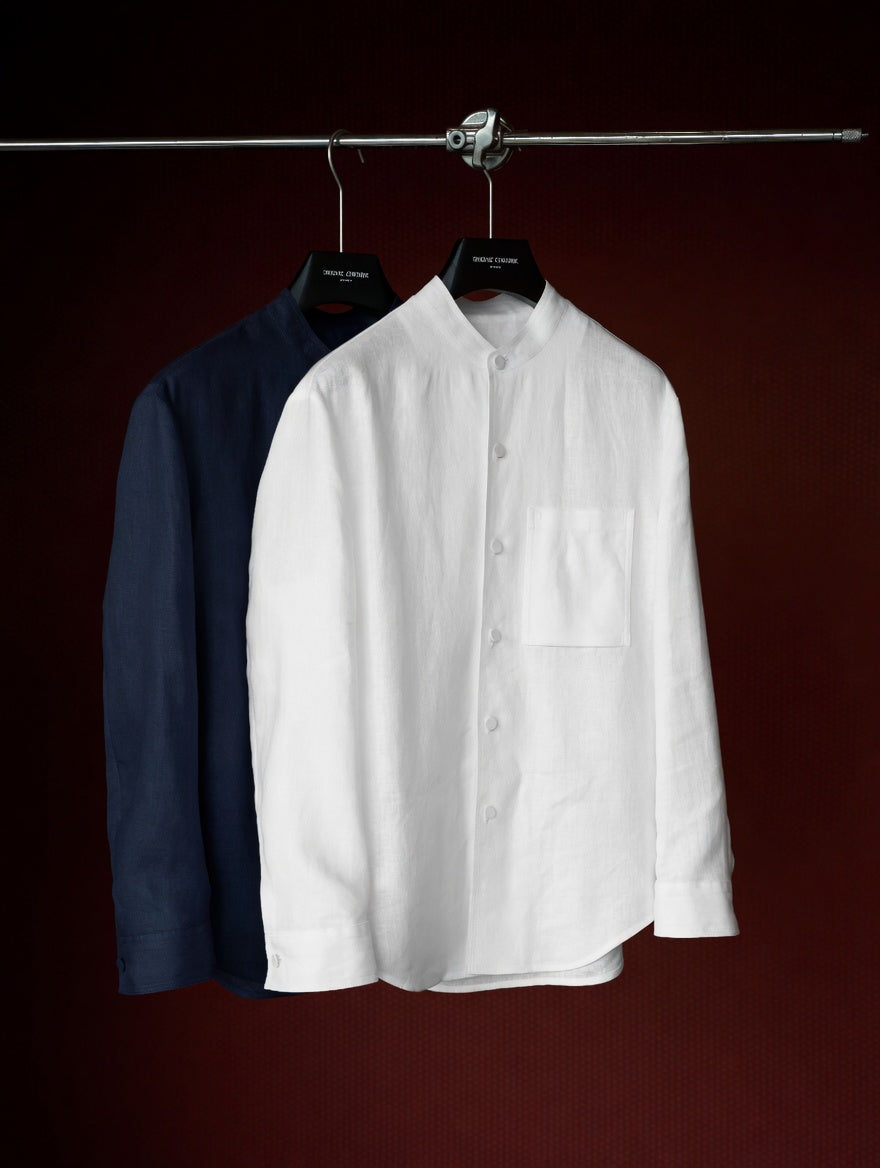 Premium Linen Mandarin Collar 2-Piece Suit | Old Money Style Breathable Set for Men