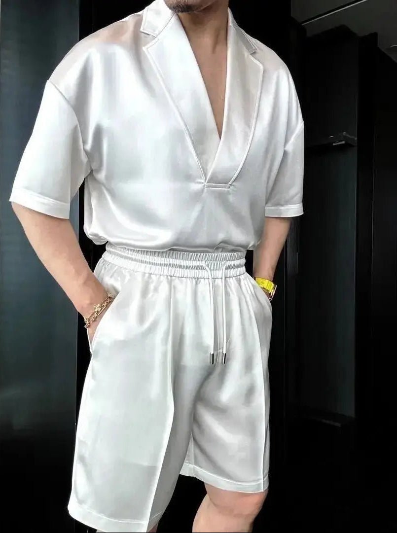 Cool & Confident — The V - Neck Lounge Set for Summer - WellSeekr