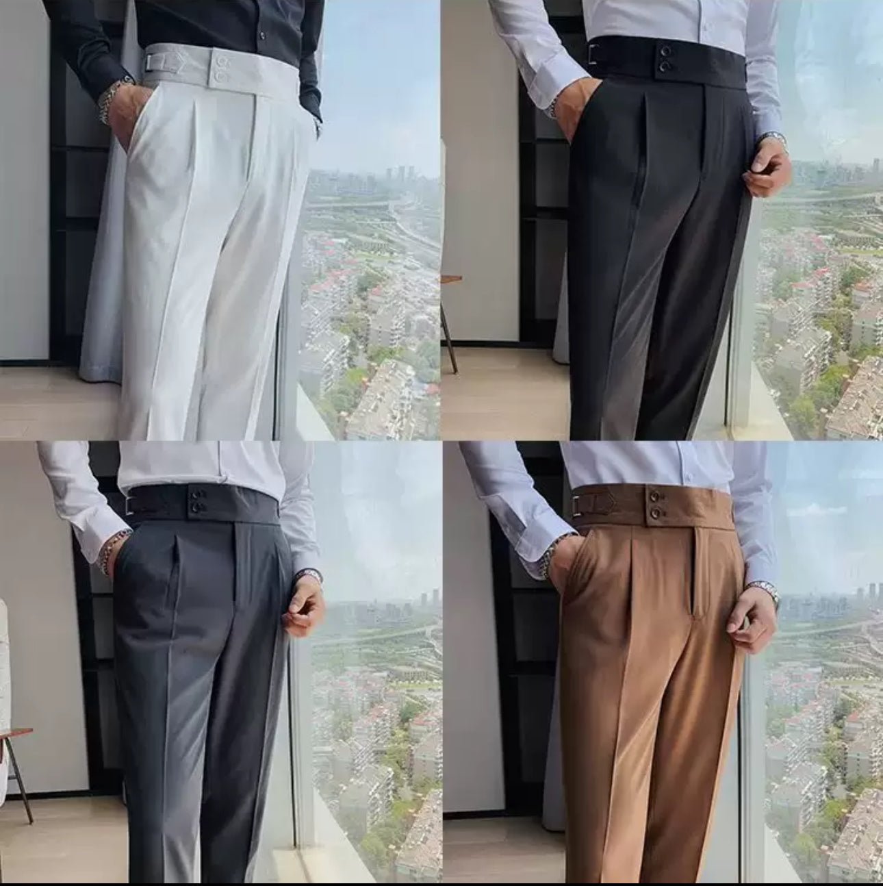 ComfortFlex Dress Pants Sidetab Elastic Trousers - WellSeekr